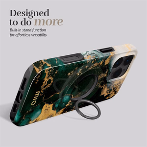 MIO Green Marble Magsafe dėklas su žiedine laikiklio funkcija