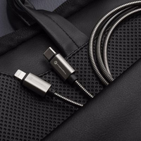 FORCELL F-ENERGY Metal C238 kabelis Type C į Lightning PD 3A 27W 2 m sidabrinis