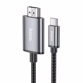 Kabelis Hoco UA27 USB-C to HDMI pilkas