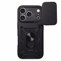 Stumdomas kameros šarvas dėklas telefonui Iphone 17 Pro Max juodas