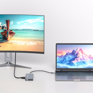 USB-C Hub 14 in 1 Wozinsky WDS03Y5S daugiafunkcis, aliuminis, 3 monitoriams, su 15 cm laidu - pilkas