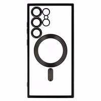 Dėklas telefonui metalinis magnetinis Samsung Galaxy S24 juodas