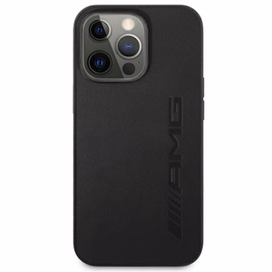 AMG AMHCP14XDOLBK iPhone 14 Pro Max 6.7 "black / black hardcase Leather Hot Stamped