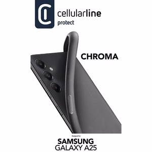 Cellularline Chroma dėklas, skirtas Samsung Galaxy A25 5G, juodas