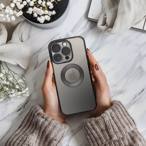 GLAM dėklas telefonui IPHONE 17 juodas