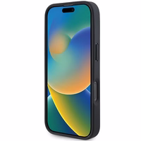 Mercedes MB MagSafe dėklas iPhone 16 Pro Max iš odos, imitacijos medžio - Tamsiai mėlynas