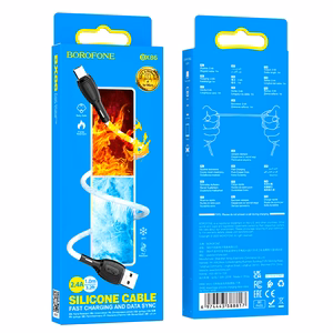 Borofone Kabelis BX86 Advantage - USB iki Micro USB - 2,4A 1 metro ilgio baltas kabelis