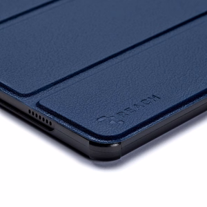 Reach Кожаный смарт-чехол для Samsung X610/X616 Tab S9 FE Plus - тёмно-синий