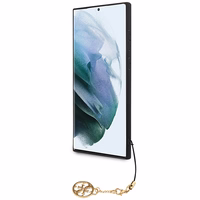 Guess GUHCS23LGF4GGR S23 Ultra S918 pilkas/pilkas kietas dėklas 4G Charms kolekcija