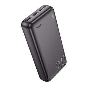 Išorinė baterija POWER BANK Hoco J123A 20000mAh (2xUSB; 1xType-C) juoda