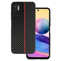 Tel Protect ANGLIES dėklas Xiaomi Redmi Note 10 5G juodas su raudona juosta