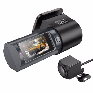 Automobilinė kamera Hoco su ekranu 1,47" 2K + galinė kamera 720P/25fps DV8 juoda