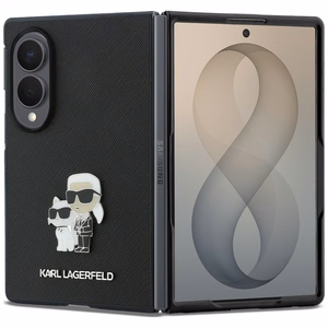 Juodas dėklas „Karl Lagerfeld Saffiano K&C Pin“, skirtas „Samsung Galaxy Z Fold8“