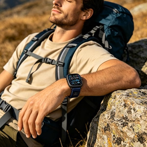 Tech-Protect Nylon Elite Strap for Apple Watch 44 / 45 / 46 / 49 mm - Navy Blue