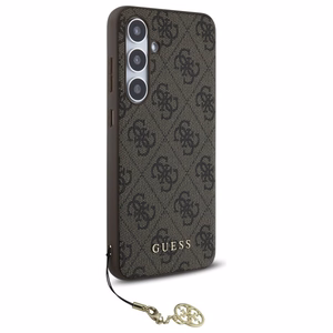 Guess GUHCS24FEGF4GBR S24 FE S721 rudas/rudas kietas dėklas 4G Pakabukų Kolekcija