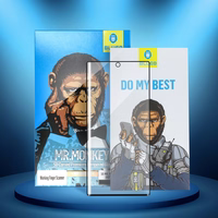 5D Mr. Monkey stiklas - Samsung Galaxy S22 juodas (Strong Lite)