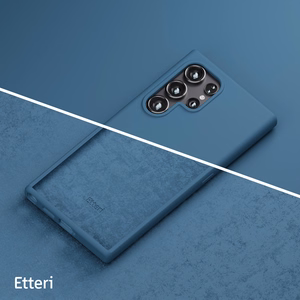 Etteri silikoninis dėklas telefonui Samsung Galaxy S24 Ultra tamsiai mėlynas