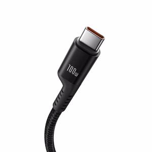 Baseus Fish-Eye USB C į USB C greitojo įkrovimo kabelis 1 m 100 W Juoda