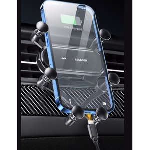 Automobilinis laikiklis Essager Gravity v2, juodas (nemagnetinis / oro grotelės)