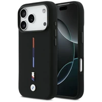 BMW M Silicon Tricolor Line MagSafe deklas iPhone 17 Pro - juodas