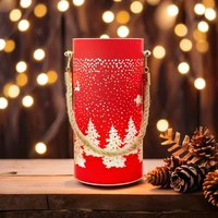 Christmas glass Lantern FCL-10 red-gold L Forever Light
