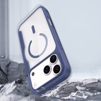 Dux Ducis Skin X Pro Dėklas iPhone 17 Pro Max su pinigine, MagSafe suderinamas - Mėlynas