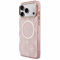 Guess IML Peony Dot MagSafe Dėklas for iPhone 17 Pro Max - rožinis