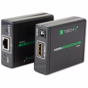 Techly IDATA EXT-E70 vaizdo ir garso signalų ilgintuvas AV siųstuvas ir imtuvas Juoda
