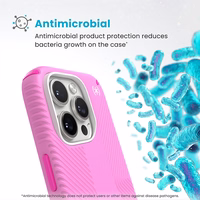 Speck Presidio2 Grip ClickLock & MagSafe - iPhone 16 Pro dėklas (True rožinis / Shocking rožinis / baltas)