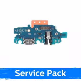 Įkrovimo jungtis suderinama su Samsung A145F A14 su lanksčiąja plokštele / Plata (Service Pack)