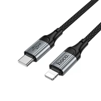 Kabelis USB-C į Lightning Hoco PD 2,4A 1,5 m X121 juodas