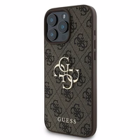 Guess 4G Big Logo dėklas telefonui iPhone 16 Pro - rudos spalvos