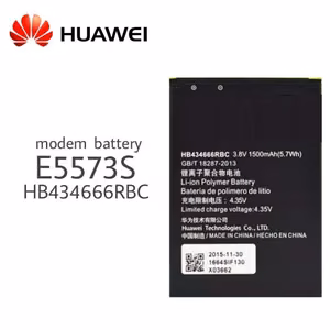 Baterija Huawei HB434666RBC, skirta modemui, 1500mAh E5573/E5575/E5576/E5776/E5577 (suderinama su HB434666RAW)