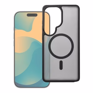 Case for Samsung A06 / A07 / A08 Forcell F-Protect Smoke Hybrid Premium Lite compatible with MagSafe black