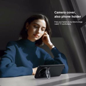 Nillkin CamShield Prop apsauginis dėklas telefonui Oppo Find X6 Pro juodas