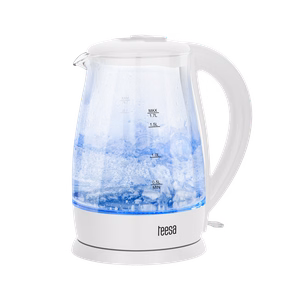TEESA elektrinis stiklinis virdulys, 2200 W, baltas, 1,7 l
