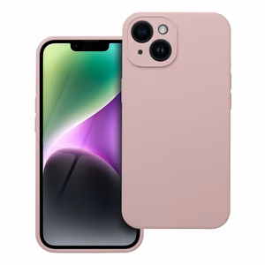 Чехол для iPhone 14 Silicone 2mm пудровый розовый