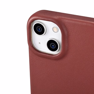 iCarer CE Premium odinis folio dėklas iPhone 14 Plus su MagSafe magnetiniu flipu - raudonas