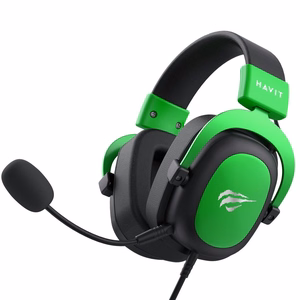 Havit H2002d ausinės laidinės su lankeliu žaidimų juodos, žalios
