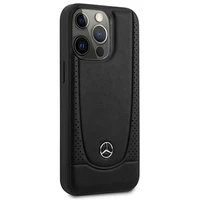 Mercedes MEHCP15XARMBK iPhone 15 Pro Max 6.7" juodas kietas odinis dėklas telefonui Urban