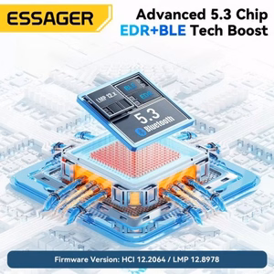 Adapteris Essager Bei juodas (USB / Bluetooth 5.3)