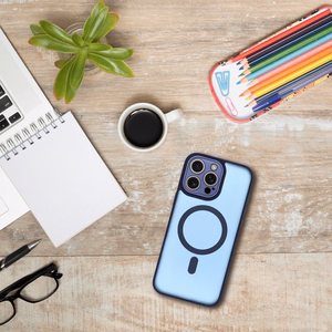 VARIETE MAG DĖKLAS Dėklas suderinamas su MagSafe for XIAOMI Redmi Note 15 4G / 5G tamsiai mėlynas