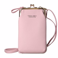 Megztas maišelis telefonui GCW01 šviesiai rožinis