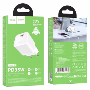Įkroviklis Hoco N66 35W GaN USB-C baltas