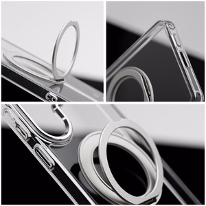 Case for Samsung A27 Frame Circle Stand compatible with MagSafe transparent