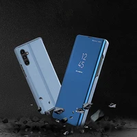 Clear View dėklas telefonui Samsung Galaxy A54 5G su atvartu rožinis