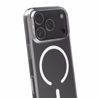 Puro 0.3 MAG itin plonas TPU dėklas telefonui suderinamas su Magnetiniu įkrovimu iPhone 17 Pro Max - skaidrus