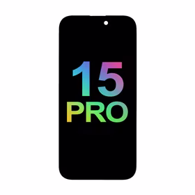 Mecanico Soft OLED ekranas Incell iPhone 15 Pro su rėmu (Support IC Transplant) - juodas