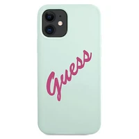 Guess GUHCP12SLSVSBF iPhone 12 mini 5.4" mėlynas rožinis/ rožinis fuksija kietasis dėklas Silikon Vintage