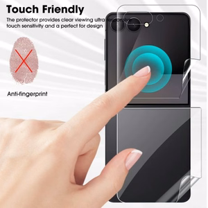 Apsauginis stikliukas "Flexible Clear HD" rinkinys 2in1 skirtas Samsung F721 Z Flip4 (Bulk)
